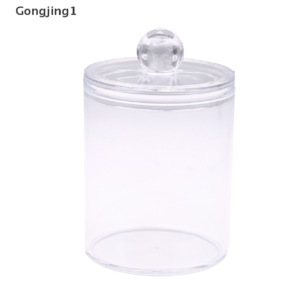 Gongjing1 Toples Akrilik Transparan Holder Kapas Makeup / Kosmetik