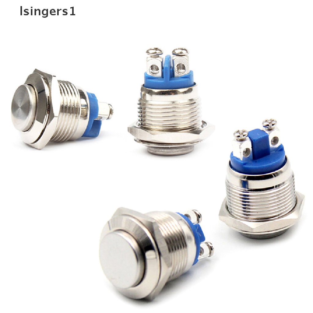 (lsingers1) 1pc Tombol Tekan momentary 19mm Anti Air Bahan metal
