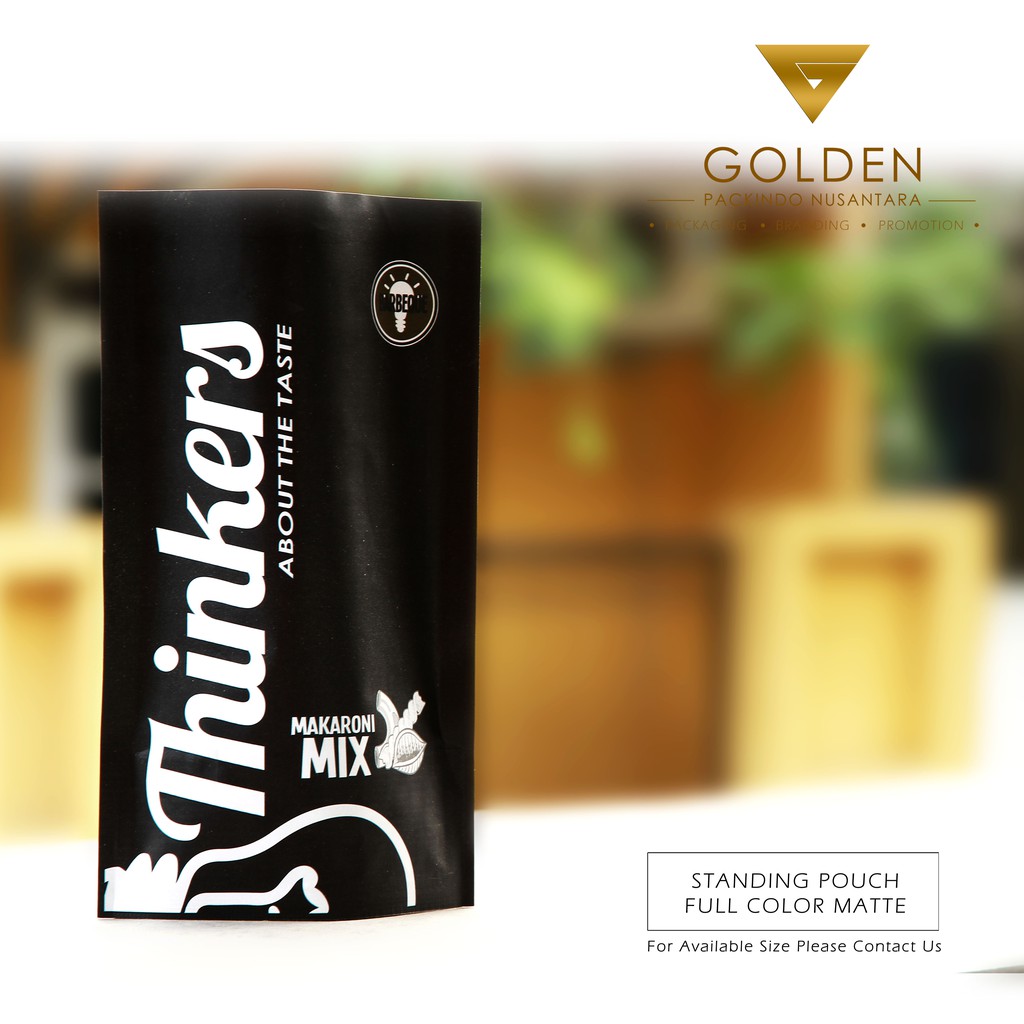 STANDING POUCH FULL PRINTING 12 x 20 cm NON ZIPPER