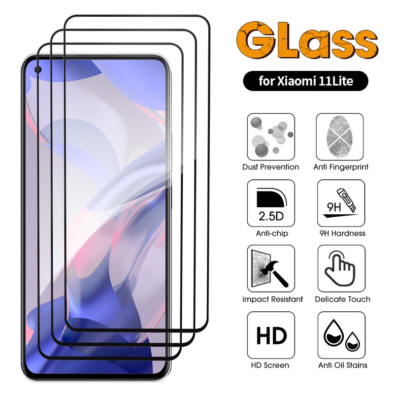 Pelindung Layar Tempered Glass 9H Ultra Tipis Anti Gores Untuk Xiaomi 11T / 11T Pro / 11Lite