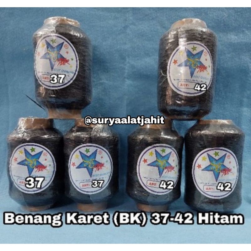 Benang Karet No.37-42 Hitam FCC/STAR =rp.27.500/1cones