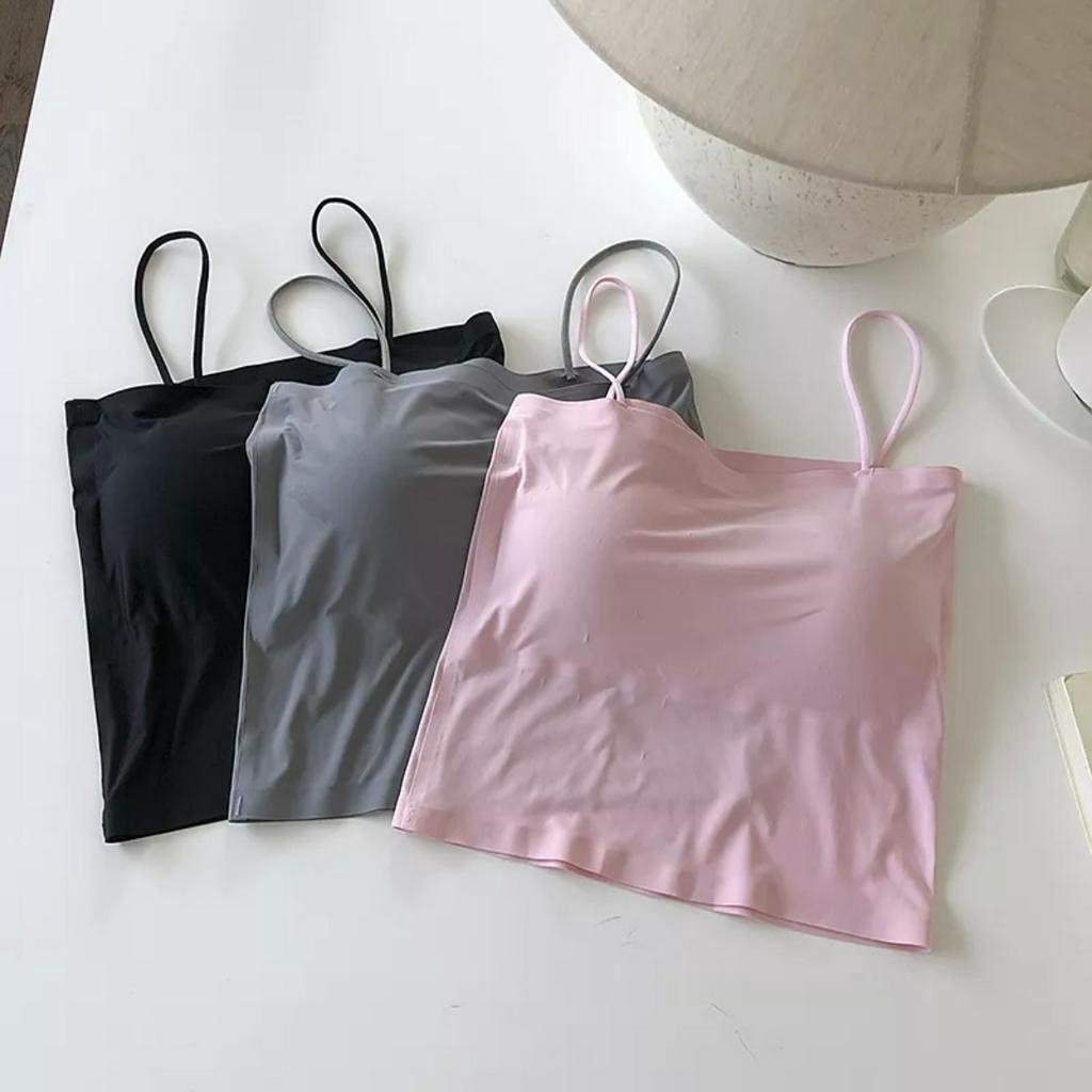 Sibibasics - Tanktop Tali Kecil Wanita Korea Sexy Bahan Adem Streach Premium Square Panjang S-XXL