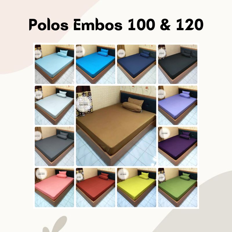 Sprei Estetik Polos Embos Ukuran 100x200 120x200 Single Size &amp; Double Size Aesthetic Homemade