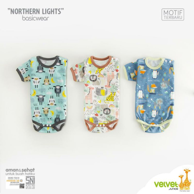 VELVET Junior Jumper / Romper Newborn Baju Kodok Romper Bayi Baju Bayi Terusan