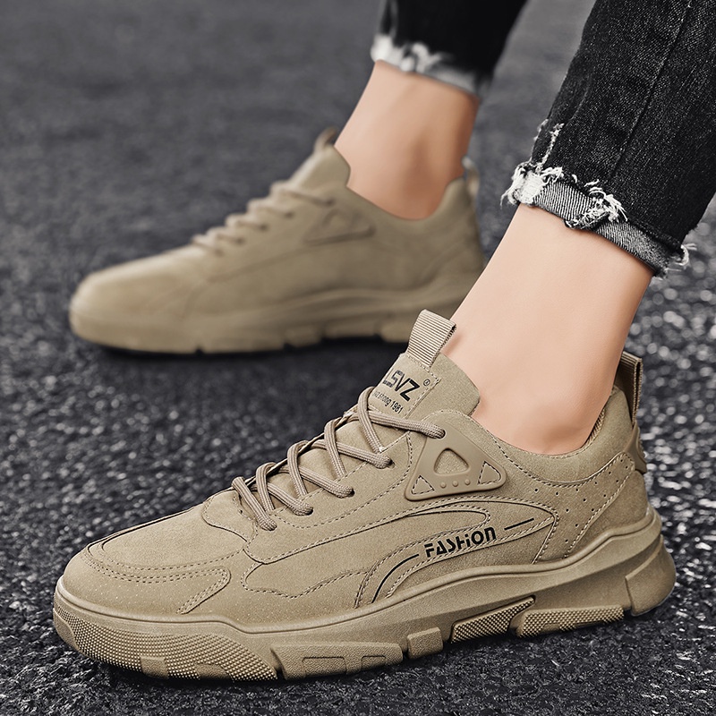 Dr. Martens Sepatu Pria Low-Top 2021   Retro Sepatu Pria  Korea Mahasiswa Kasual Hitam Bekerja sepat