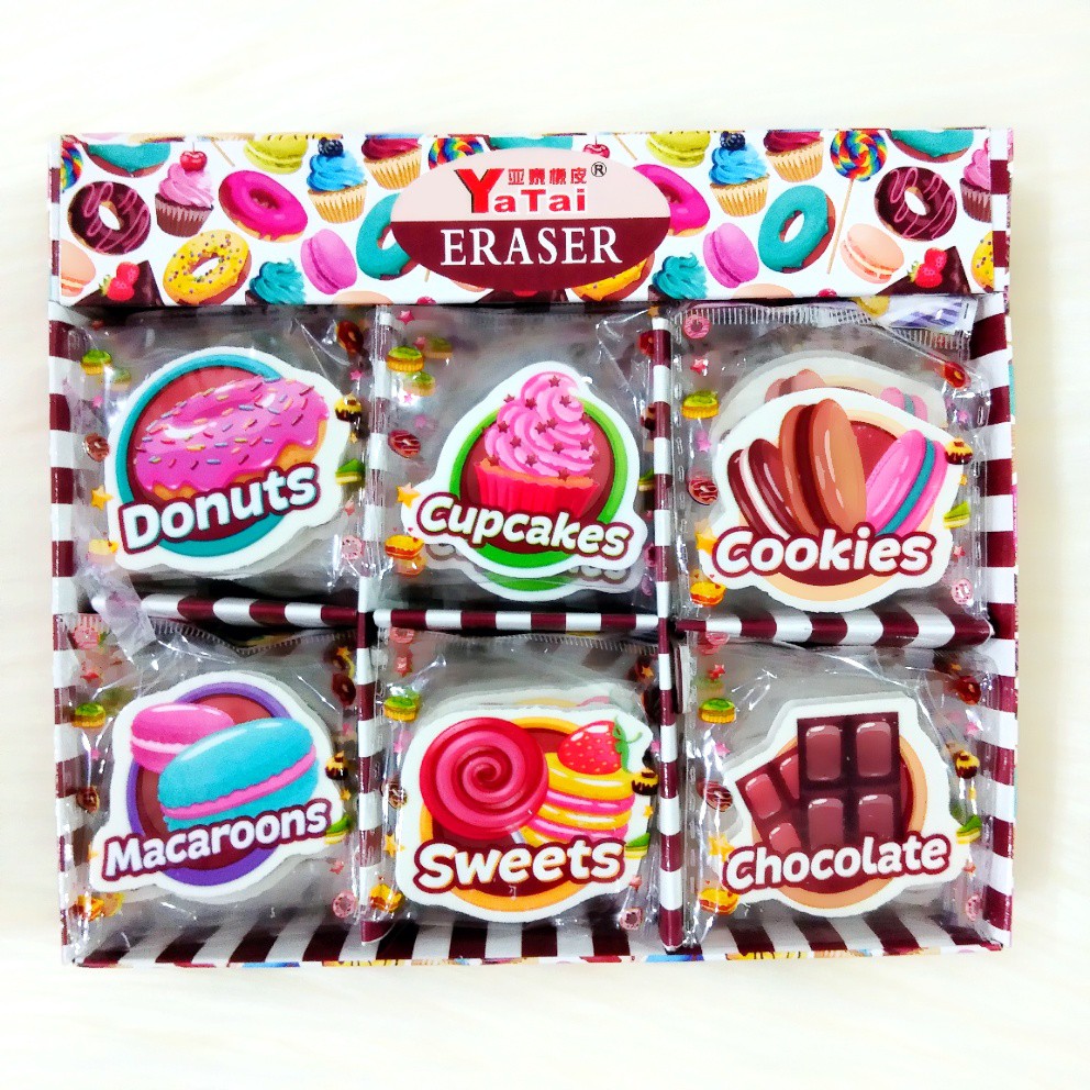 

Penghapus Motif Kue /Eraser H-325