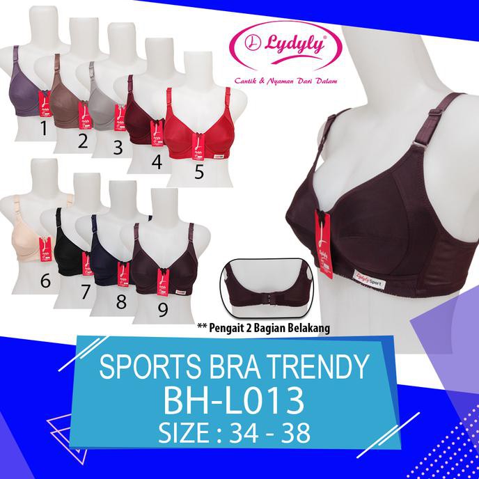 BRA SPORT LYDYLY BERKUALITAS TANPA BUSA DAN TANPA KAWAT BH L013 AP374