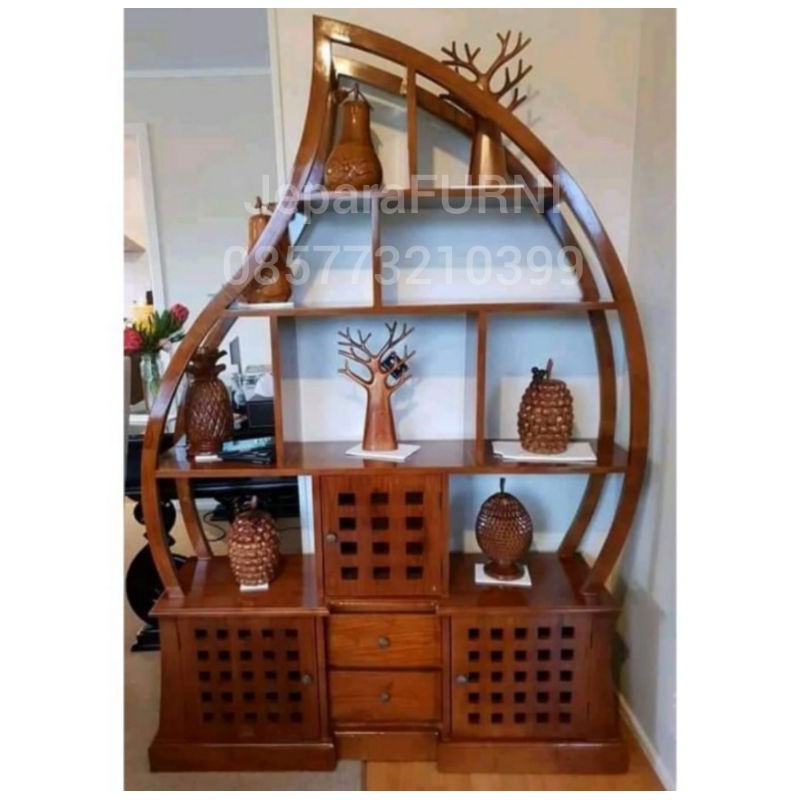 PARTISI PENYEKAT RUANGAN KAYU JATI JEPARA