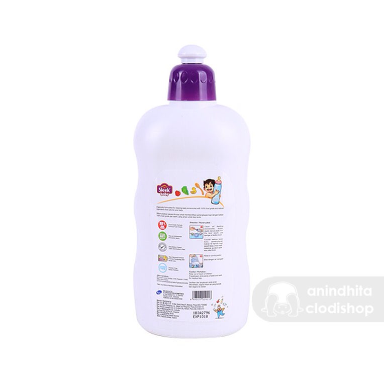 SLEEK Baby Bottle, Nipple &amp; Accessories Cleanser 500ml - sabun cuci botol