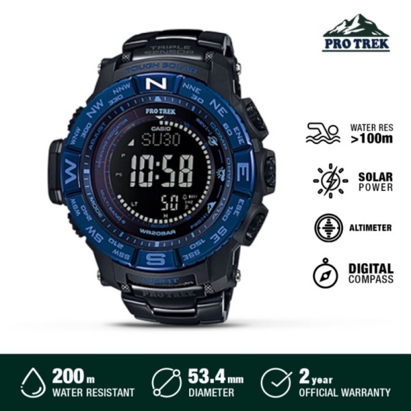 pavingblop Casio Pro Trek Jam Tangan Pria PRW-3500SYT-1DR