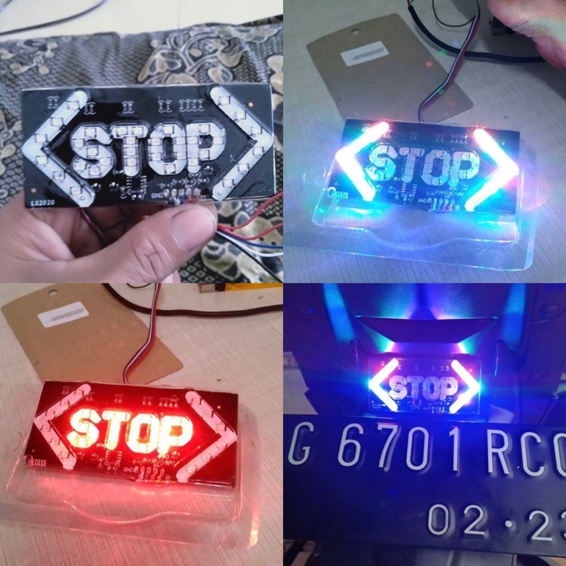 NEW lampu Variasi Stop Rem Senja Belakang motor tambahan panah universal