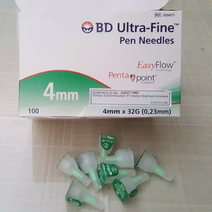 New BD Ultra-Fine Pen Needles 4mm (1 box isi 100 pcs)