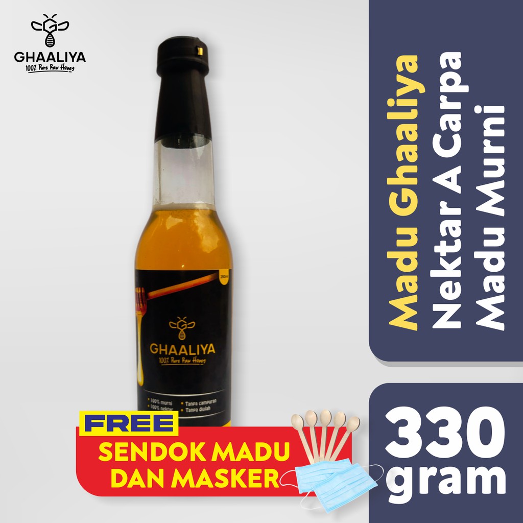 

Madu Murni Asli Nektar Bunga Akasia Carpa 250ml/330gram - Madu Ghaliyaa