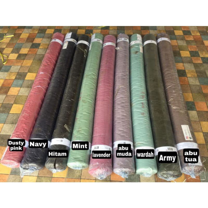 (harga per 0.5 meter) KAIN RAYON VISCOSE POLOS TEBAL  HALUS