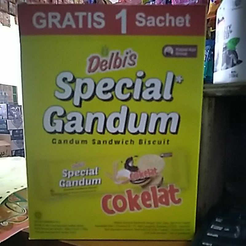 

Delbi's spesial gandum coklat @39 gr tiap 1 box gratis 1 saset