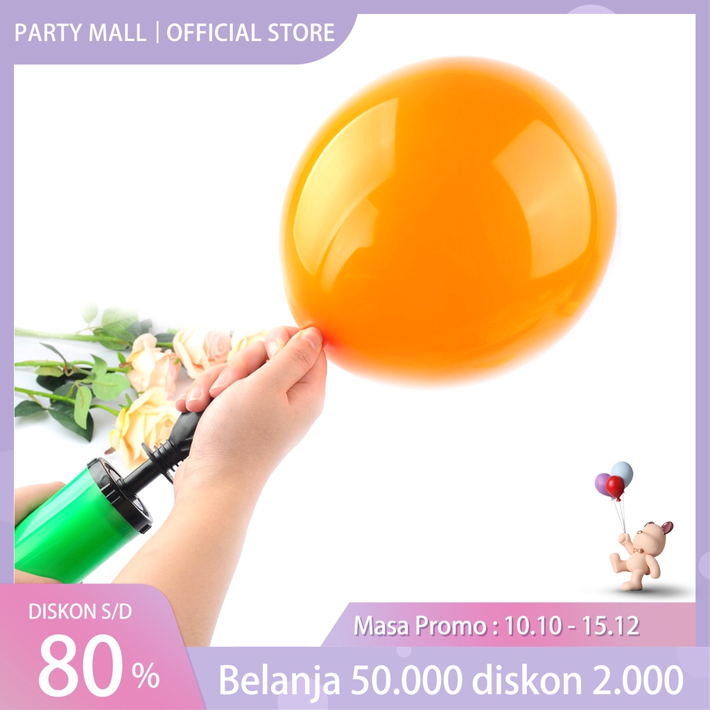 Pompa Balon tangan manual warna warni / Pompa Tangan