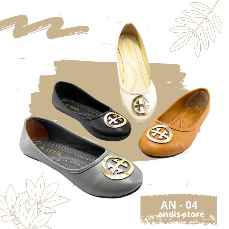 Sepatu Flatshoes Wanita Ballerina Andis AN04