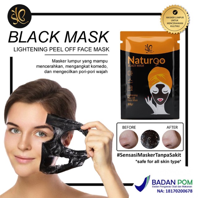 HANASUI NATURGO MASKER HITAM BPOM - BLACK MASKER MASKER HANASUI