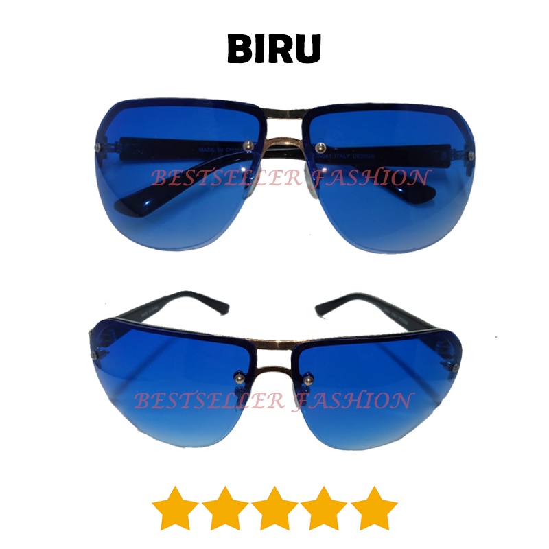 Kacamata Hitam Fashion Stylish Unisex Pria Wanita Anti Silau UV Protection Kacamata Gaya Sporty Outdoor