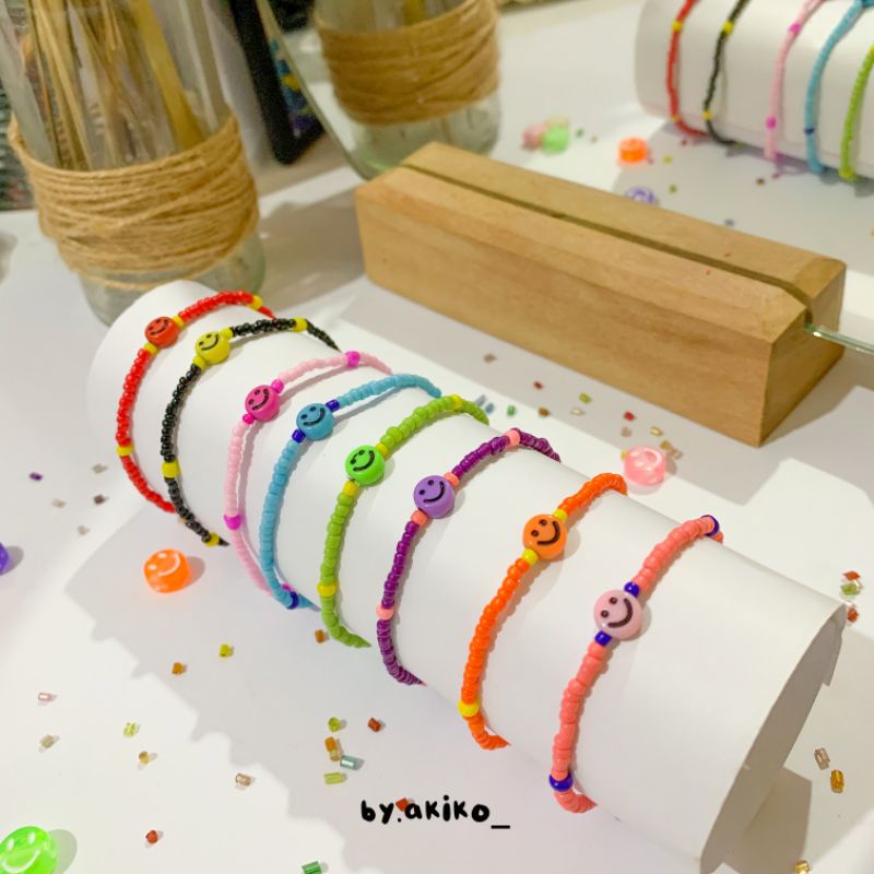 DOT SMILE BRACELET BEADS✨ gelang manik manik korea smile beads bracelet
