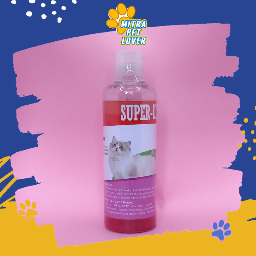 DISINFEKTAN KANDANG KUCING - SUPER DISC CAT 250 ML ORIGINAL - SUPER-DISC / SUPERDISC ORGANIC PERLENGKAPAN UNTUK MEMBERSIHKAN KANDANG CAT KITTEN BERSIH AMAN PET ANIMAL HEALTHCARE TAMASINDO OBAT DAN VITAMIN TERNAK HEWAN BINATANG PELIHARAAN MITRAPETLOVER