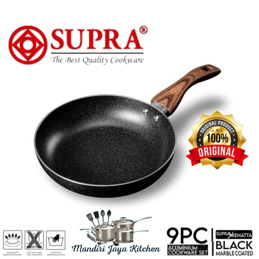 Panci Supra 9pcs Black Marble / Panci Set Supra Edisi Chef Renata Moeloek