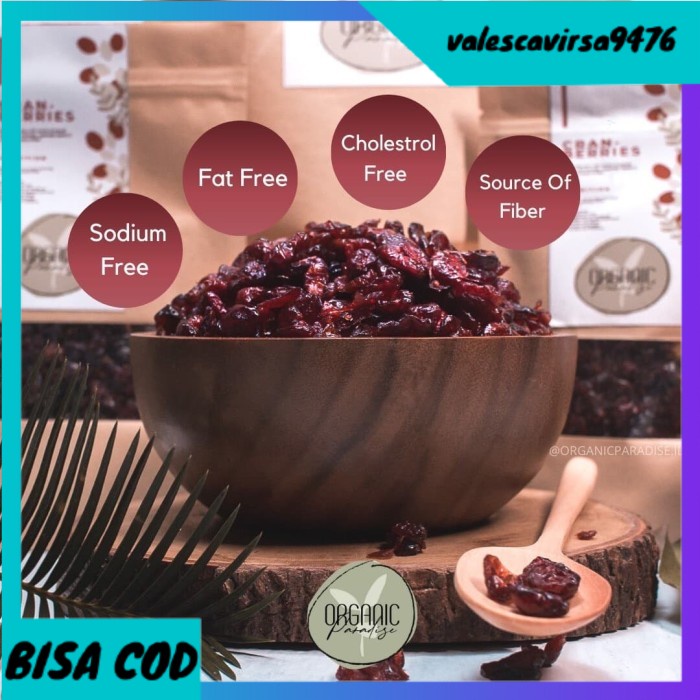 

⭐BISA COD⭐ DRIED CRANBERRY 500 GRAM PREMIUM QUALITY