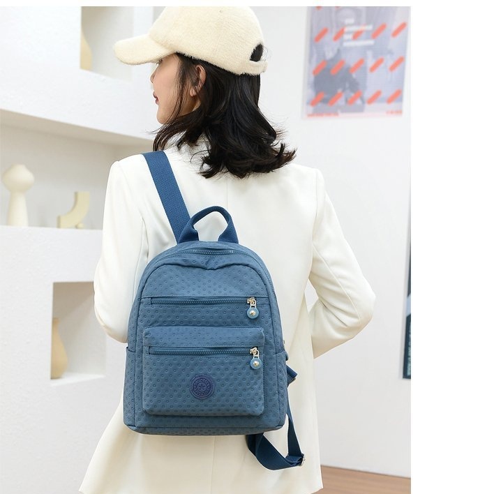 TAS RANSEL WANITA KOREA BACKPACK IMPORT BIRU GENDONG PUNGGUNG ALICIA TA572B3 SEKOLAH KULIAH KERJA FASHION REMAJA KEKINIAN SIMPLE BRANDED BATAM PREMIUM