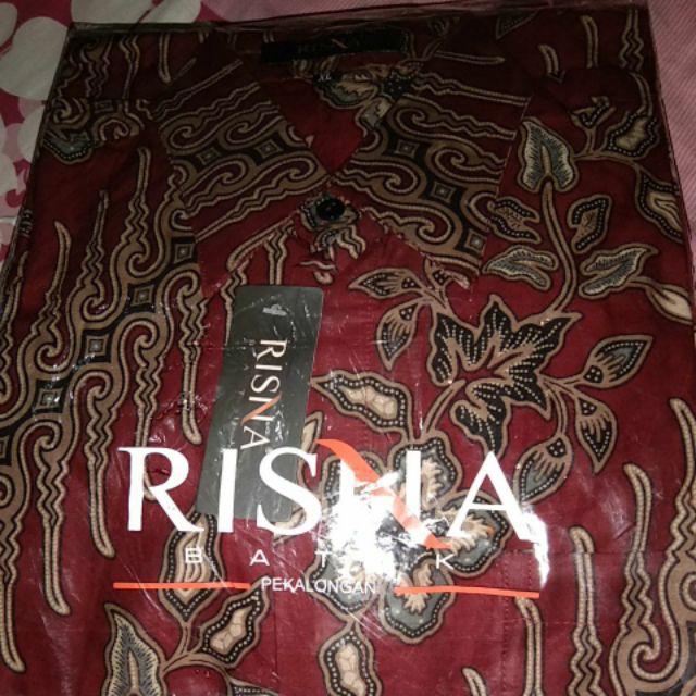 Risna Batik Hrb141 A Kemeja Batik Pria Lengan Pendek