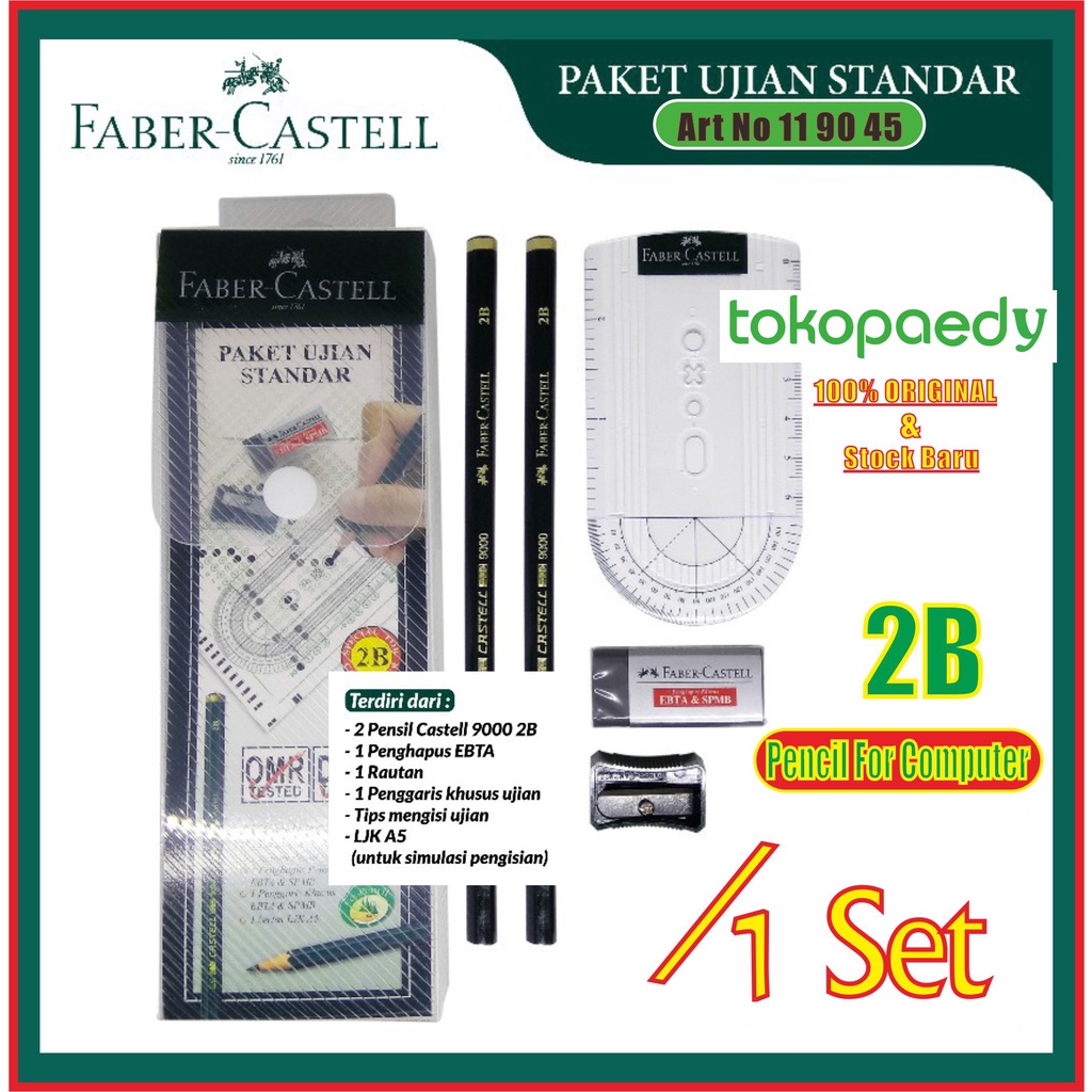 

[PAKET] Ujian Standar FABER CASTELL /Tempat Pensil Paket Ujian Standar /Alat Tulis 100% NEW&ORIGINAL