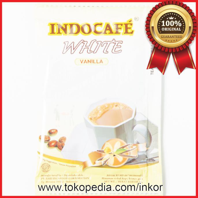 

INDOCAFE WHITE VANILLA KOPI KRIMER GULA SACHET 10X21GR