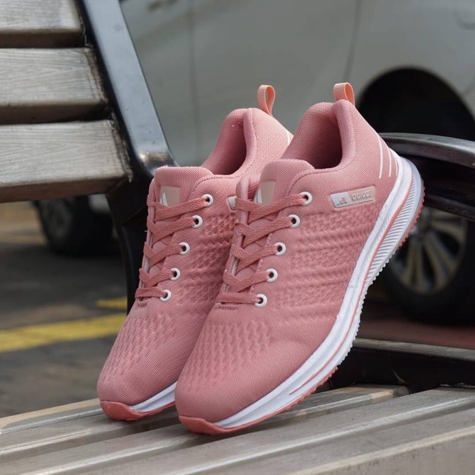 Sepatu sneakers wanita / Adidas / Sepatu lari / Sepatu running / Sepatu sport / Sepatu senam / Sepatu putih wanita / Original / Import / Premium / Murah / Terbaru-ADS PEACH