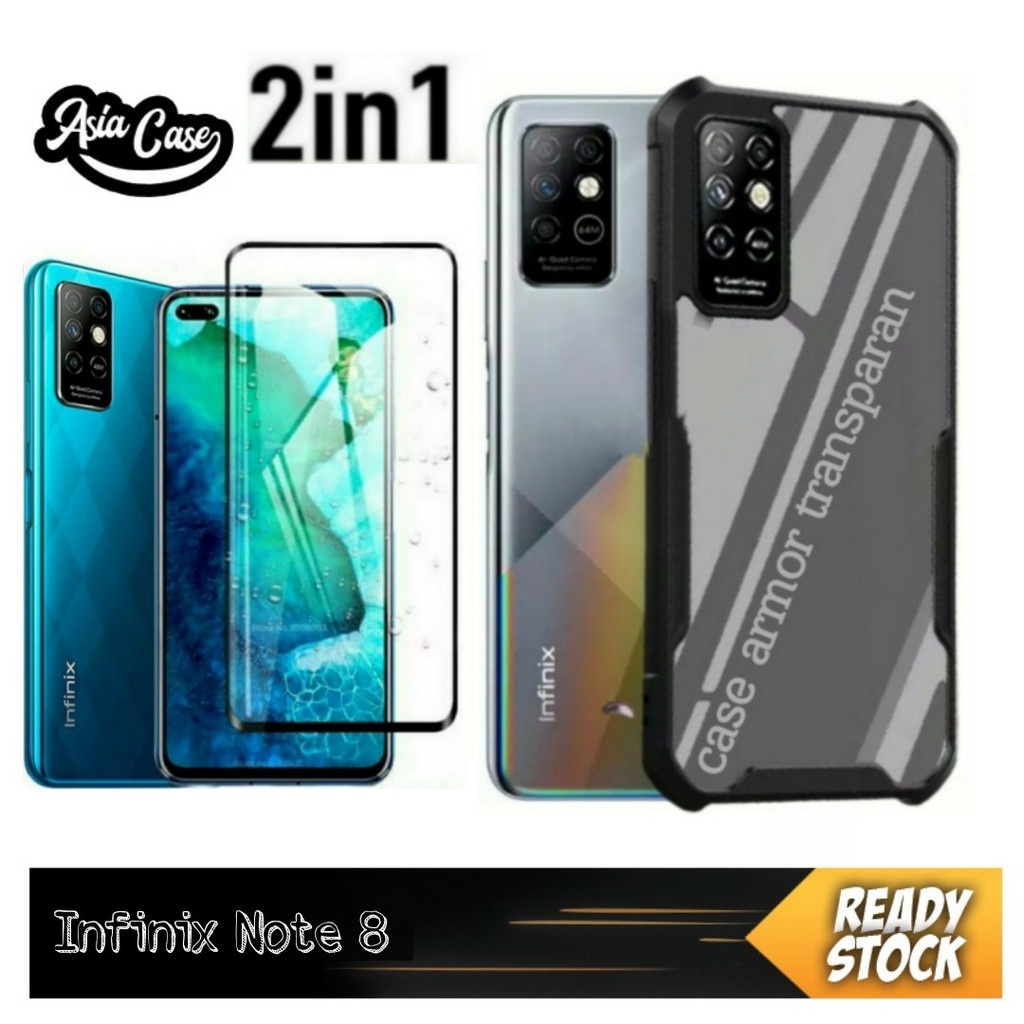Case Infinix Note 11S /  Infinix Note 8 Free Tempered Glass Full Layar Soft Case Shockprof