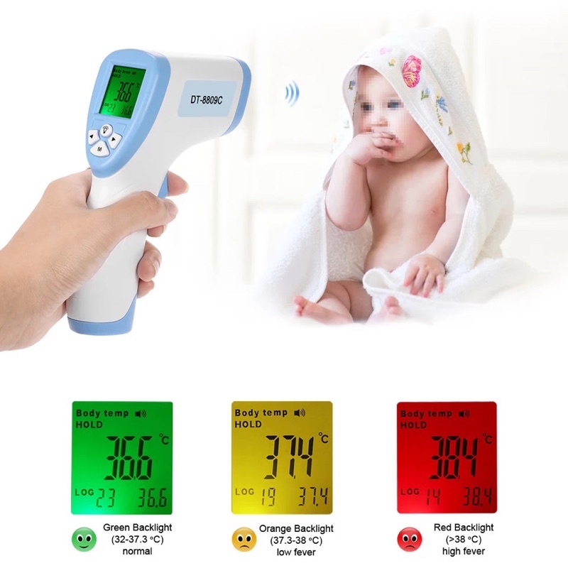 DT8809c Infrared Thermometer Pengukur Suhu Badan