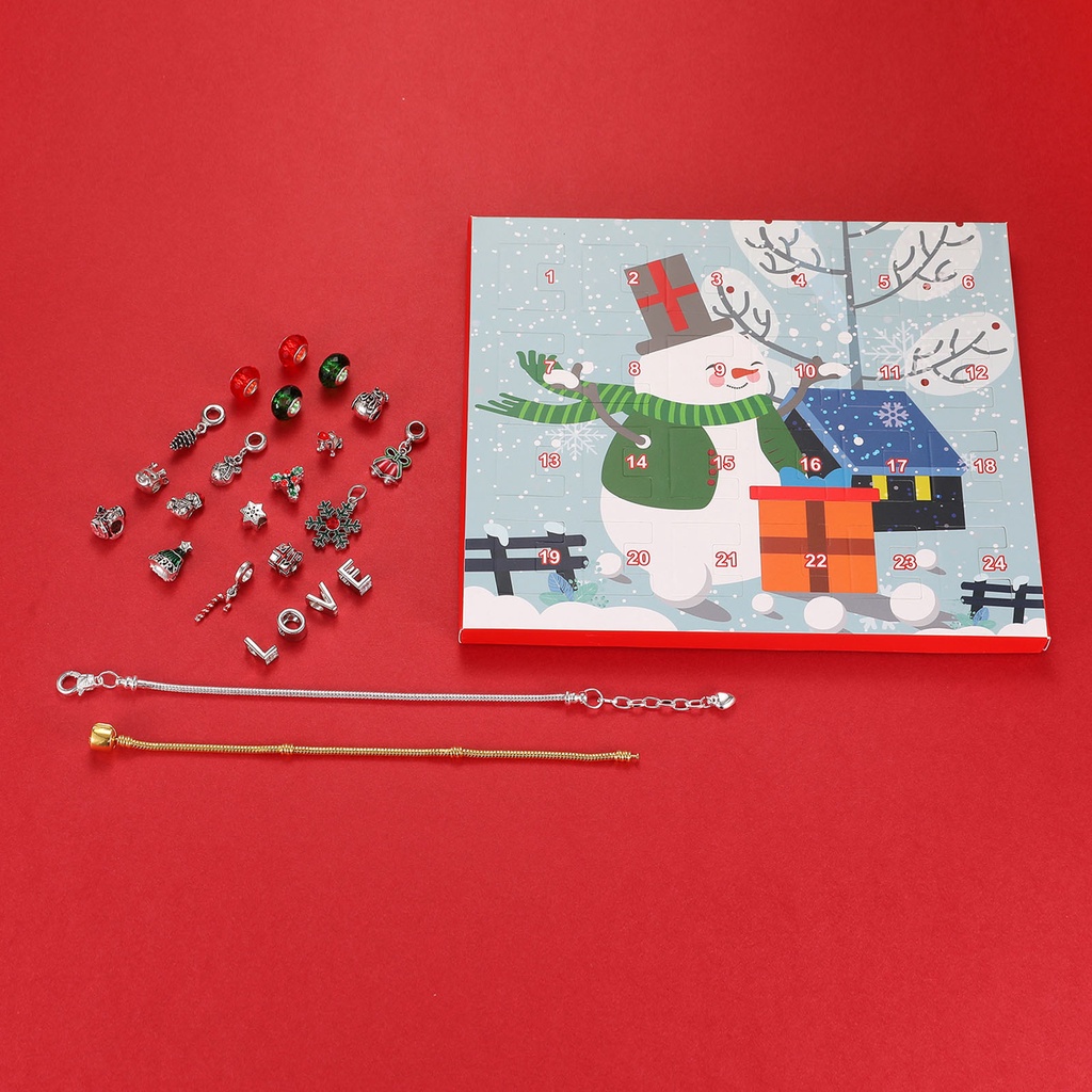 Hu Hu Hu Hu Hu Alat Bantu Pasang Kacamata♡ 1 Set Kotak Kalender Advent Natal Bahan Alloy Untuk Anak Perempuan