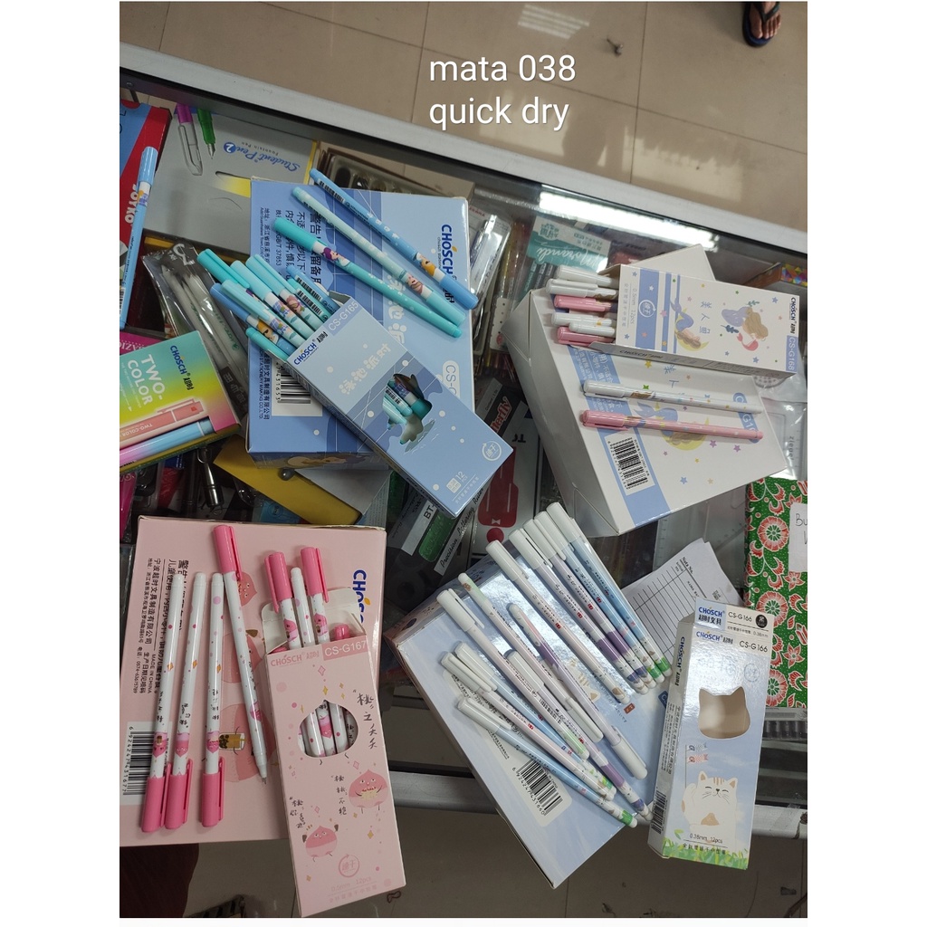

ballpoint gel chosch tipe csg 16x satuan 0.38 buka tutup