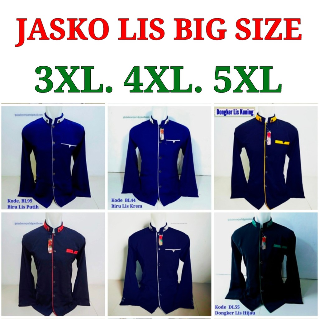 JASKO LIS POLOS BIG SIZE JUMBO / JAS JUMBO / KOKO JUMBO / BUSANA MUSLIM PRIA / KOKO MODEL TERBARU