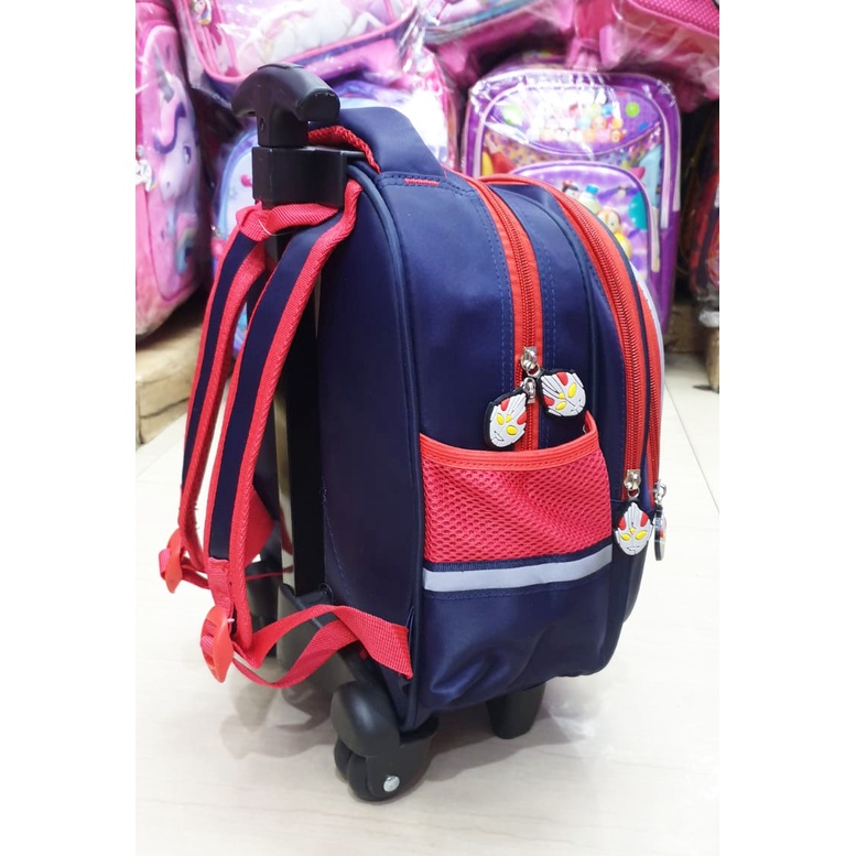 PROMO TERBAIK Tas TROLLEY DORONG ANAK LAKI LAKI SEKOLAH TK / PAUD 12inch GAMBAR ROBOT GLOSSY TIMBUL IMPORT ( luwi 12&quot; )