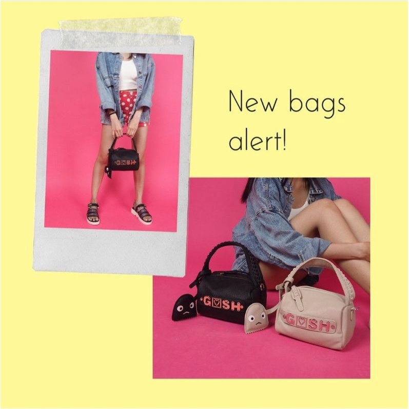 [Bisa COD] Ready Tas Gosh Original New art 852 Black Yellow Beige