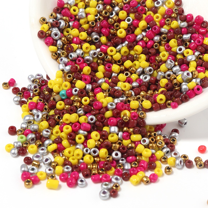 Handmade 1000pcs Manik-Manik Kaca Buatan Tangan Ukuran 2mm Untuk Membuat Perhiasan Kalung Gelang