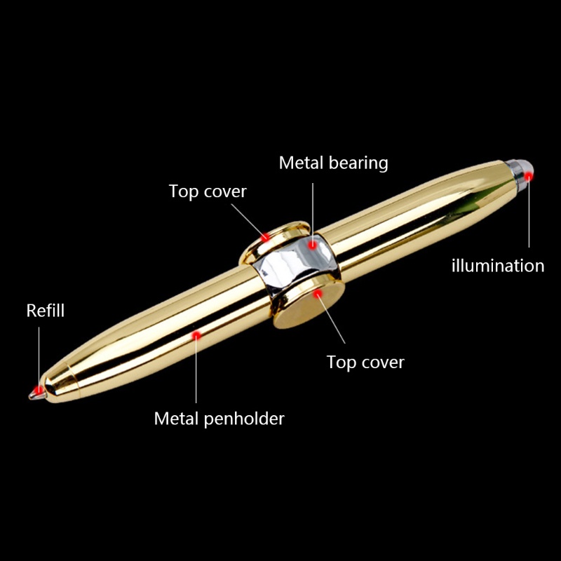 Mary Pressure Release Mainan Luminous Fidget Pen Sensory Mainan Pesta Anak Sekolah Supply