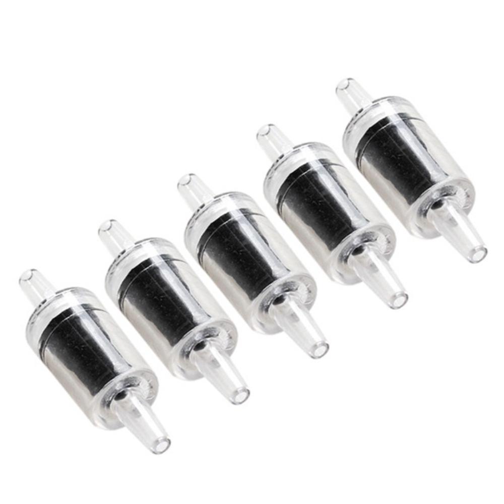 Nanas 5pcs Aquarium Check Valve Sirkulasi Hitam Merah Plastik Sistem Co2