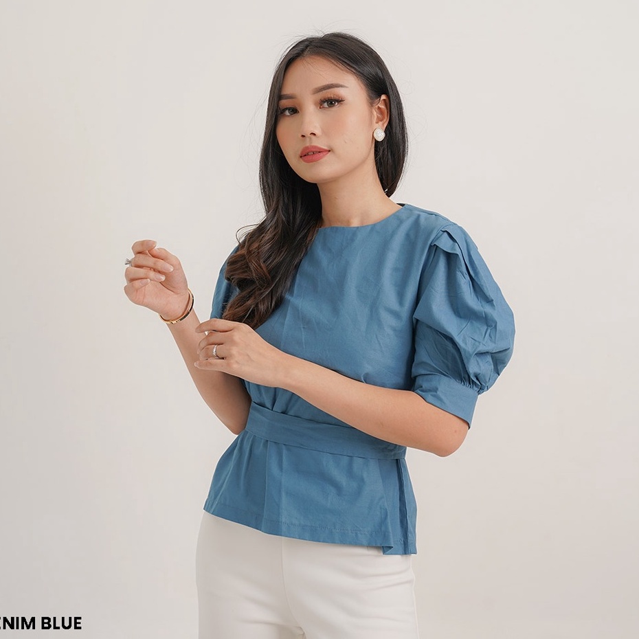 Blouse Renda Lengan Balon Rabuya Top Atasan Wanita