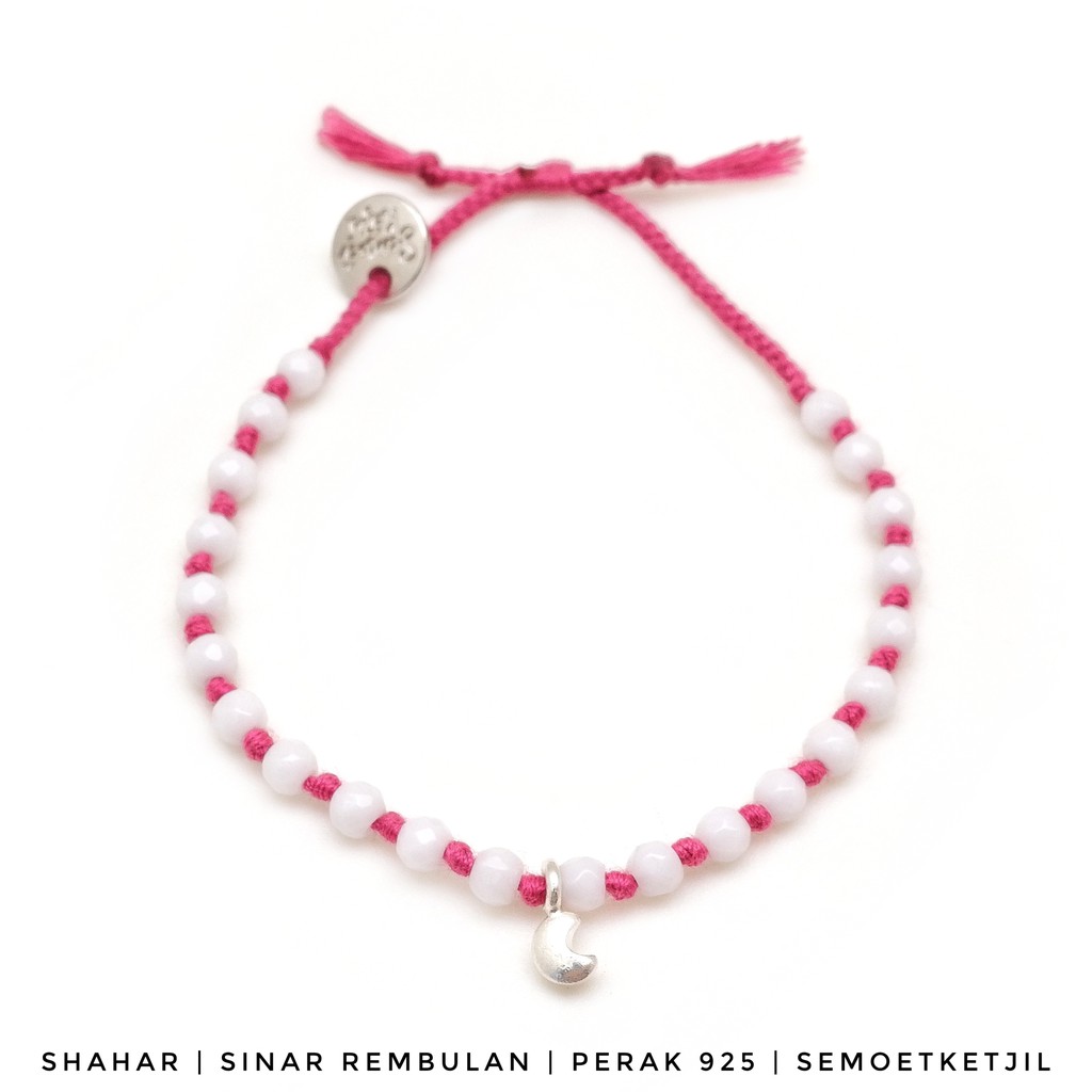 

Semoet Ketjil Gelang Bohemian Shahar perak 925 Batu Agate Boho Special Edition