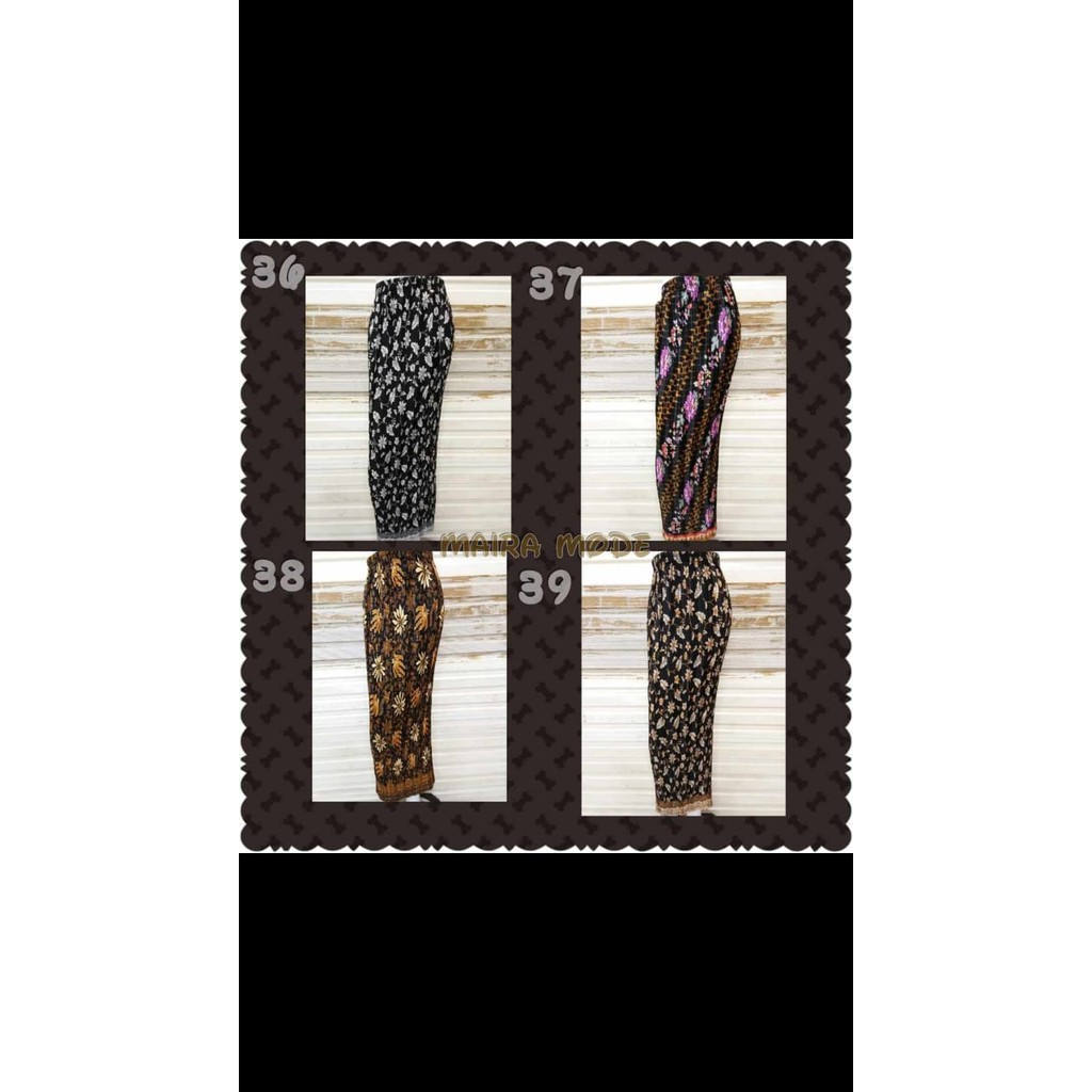 SALE Rok instan Plisket korina panjang maxi batik Jumbo wanita