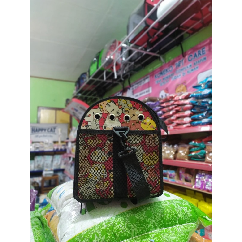 TAS Kucing  Jendela Atas Motif