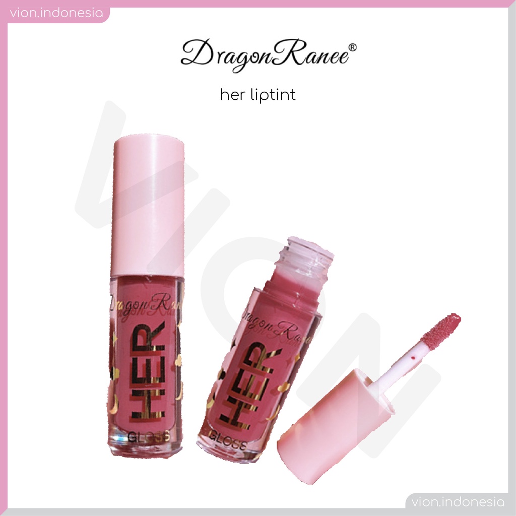 DRAGON RANEE Her Lip Gloss Lip Glow Lipgloss Lip Glaze Bibir Young Girl Original DR004