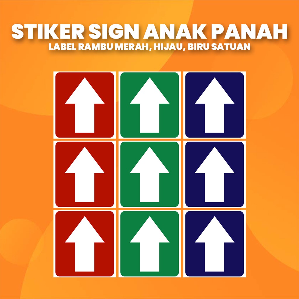 

Stiker K3 Penunjuk Arah / Sticker HSE Directions (Print Tajam & Anti Air)