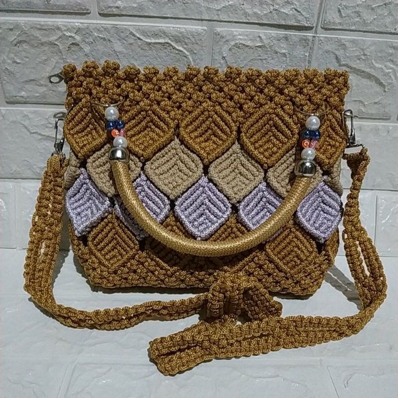 TAS RAJUT TALIKUR / TAS TALIKUR DAUN / TAS RAJUT / TAS RAJUT MURAH / TAS WANITA / TAS SELEMPANG/TAS 