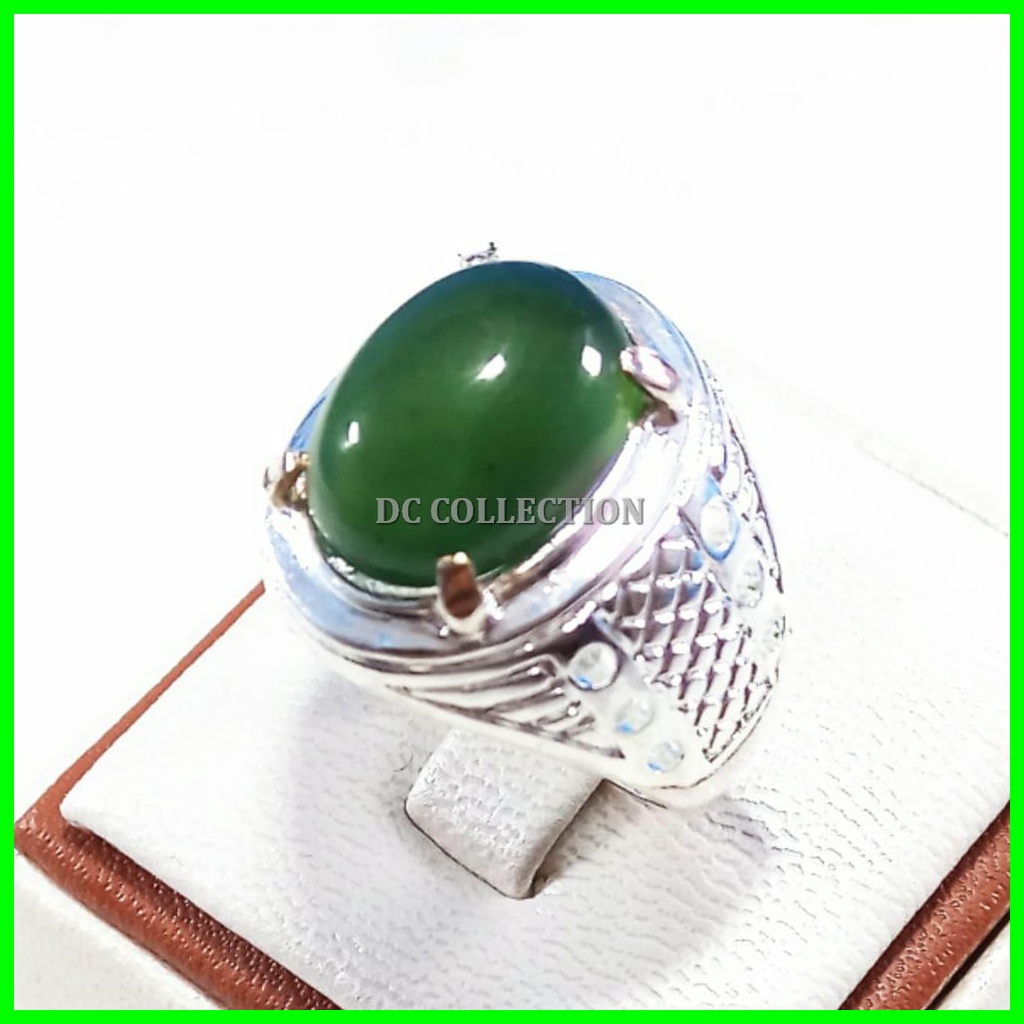 CINCIN BATU AKIK NATURAL SERPENTINE IJO BOTOL ACEH HIJAU MANTAP PALING MURAH